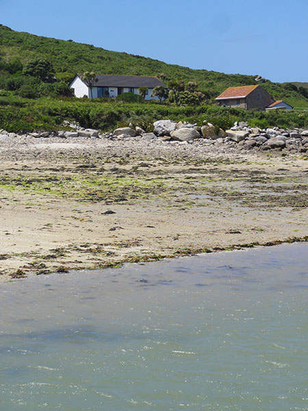 Soleil D'or Guest House in Bryher Isles of Scilly taken from the beach