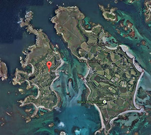 Location of Soleil D'or Guest House in Bryher Isles of Scilly